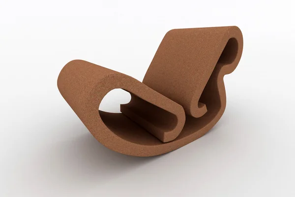 Beyaz izole iç tasarım sandalye — Stok fotoğraf