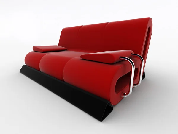 Interior design sofa isolated on white — Stock Photo, Image