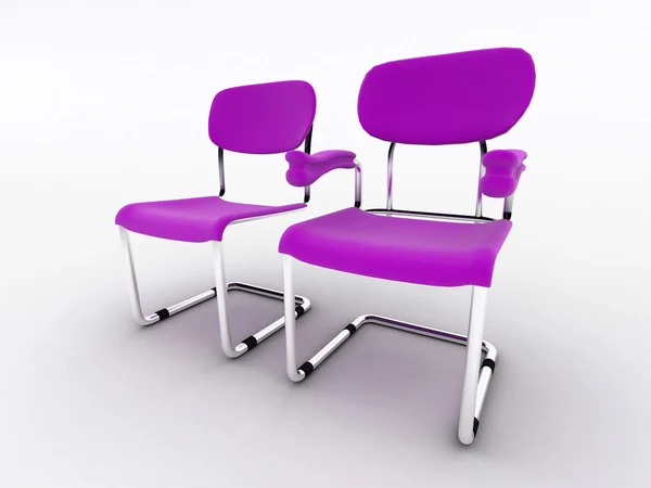 Projektowanie wnętrz fotele na białym tle — Zdjęcie stockowe
