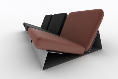 beyaz izole iç tasarım sandalye