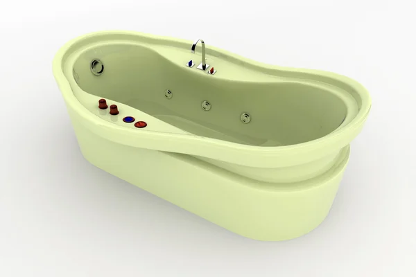 Light green bathtub isolated on white — Stock Photo, Image
