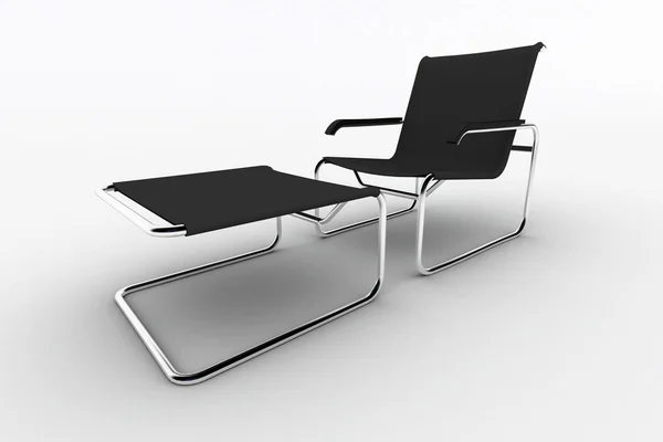 Projektowanie wnętrz fotel na białym tle — Zdjęcie stockowe