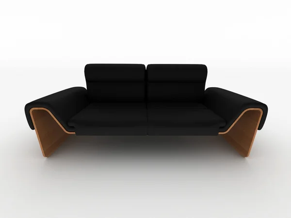 Inredning soffa isolerad på vit — Stockfoto