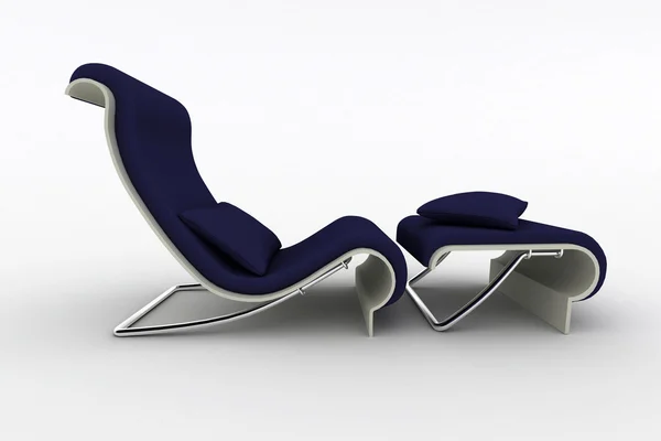 Cadeira de salão de design de interiores isolada em branco — Fotografia de Stock