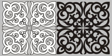 Kazakh pattern clipart