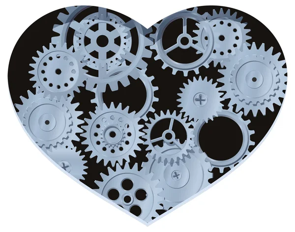 stock vector Mechanical heart