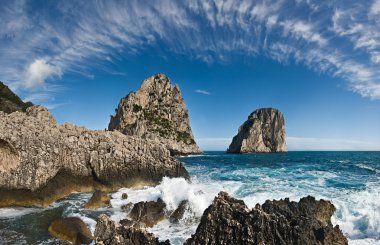 Faraglioni, capri, İtalya