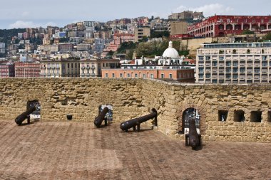 Naples viewed from the Castel dell Ovo clipart