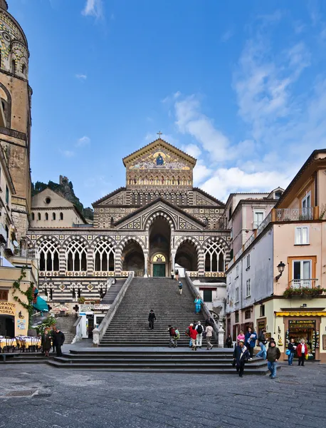 St andrew katedrála, amalfi, Itálie — Stock fotografie