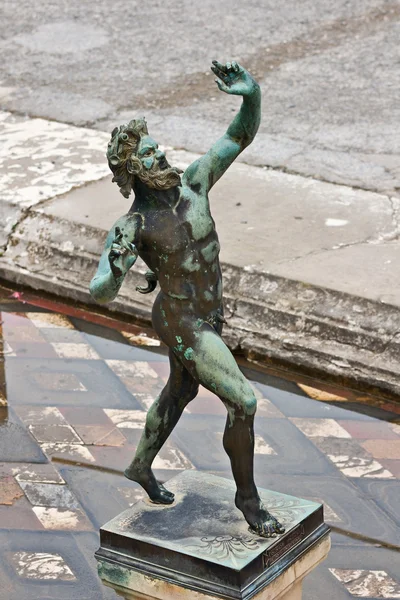 Escultura de fauno, Pompeya — Foto de Stock