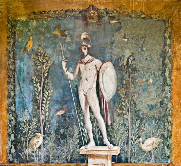 Mars freska, Pompeje — Stock fotografie