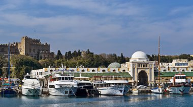 Old town of Rhodes clipart