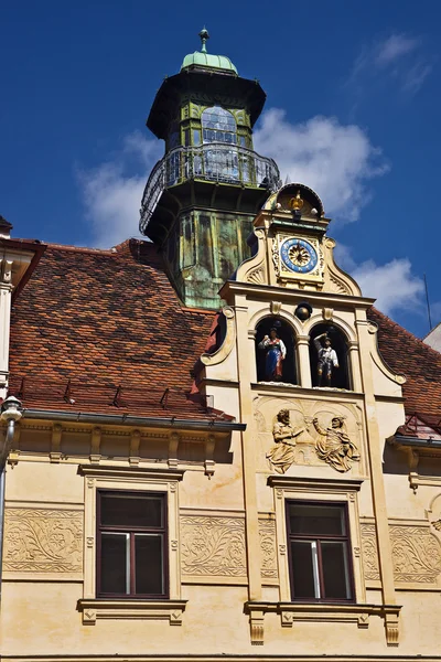 Horloge tour avec poupées dansantes, Graz — Photo