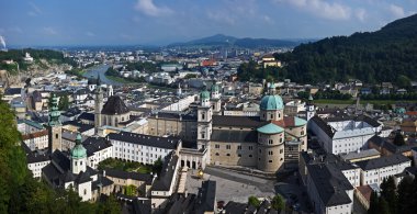 Panoramic view over Salzburg, Austria clipart