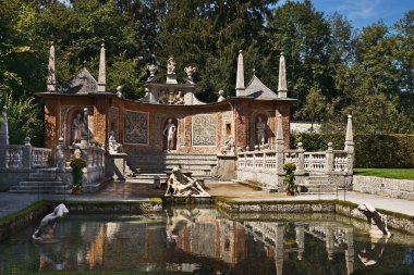 Hellbrunn Palace fountains, Salzburg clipart