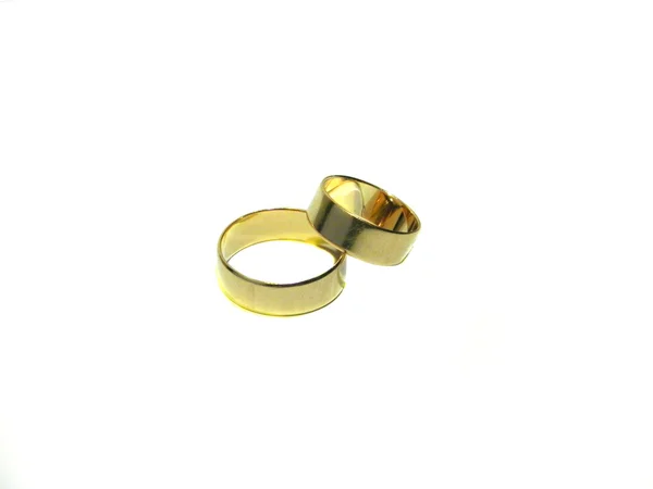 Dos anillos de boda de oro Fotos De Stock