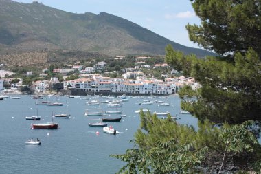 Cadaques, Mediterranean village clipart