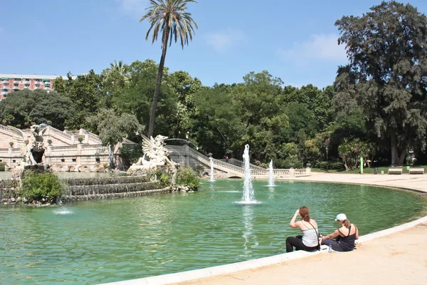 Parco Ciudadela Cascade, Barcellona — Foto Stock