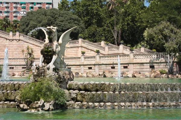 Ciudadela s Park Cascade, Barcelona — Stock Fotó