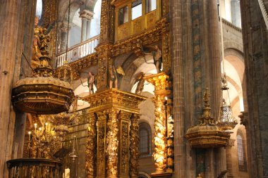 Interior of Cathedral - Santiago clipart