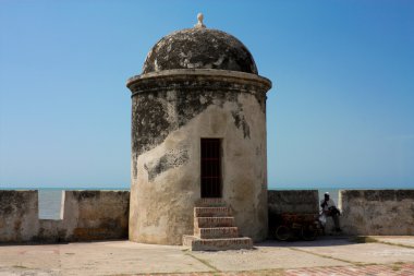 Colonial shelter. Cartagena de Indias clipart