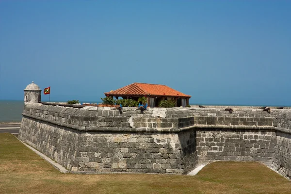 Koloniale muur. Cartagena de indias — Stockfoto