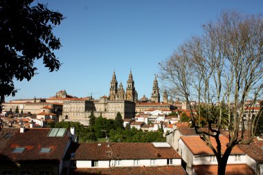 panoramik, santiago de compostela, İspanya