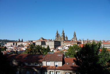 panoramik, santiago de compostela, İspanya