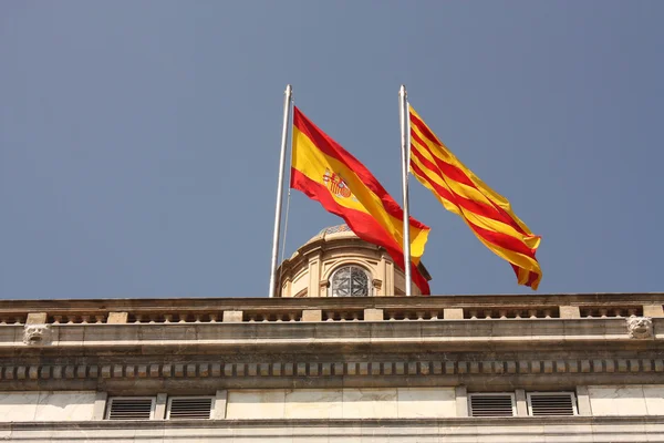 stock image Flags in Generalitat palace