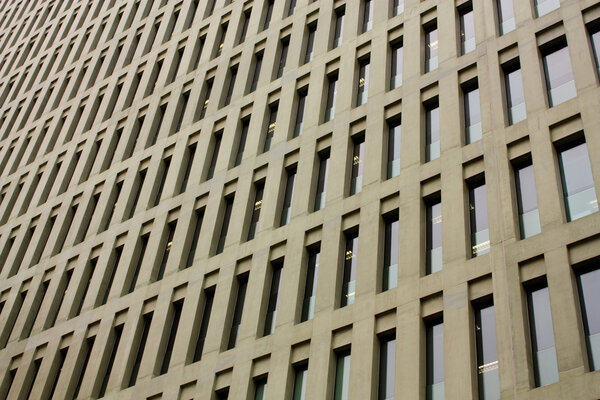 Perspectives on facade of building. Photo background