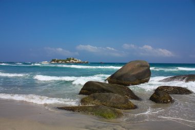 Caribbean sea. Tayrona Park. Colombia clipart