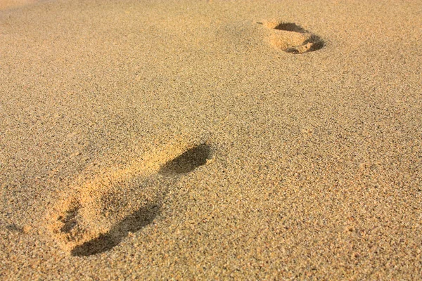 Footprints on a beach — Stock Photo, Image