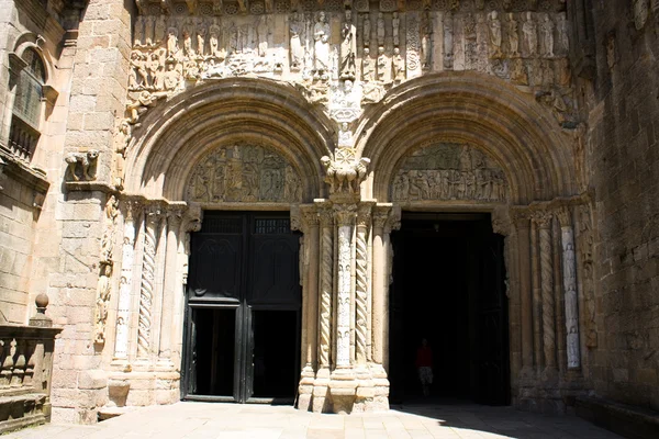 Tür der Kathedrale - santiago de compostela — Stockfoto