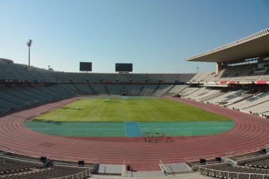 Montjuic Olympic stadium clipart