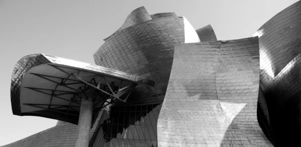 Szczegóły euskadi, Muzeum Guggenheima w Bilbao, Hiszpania — Zdjęcie stockowe