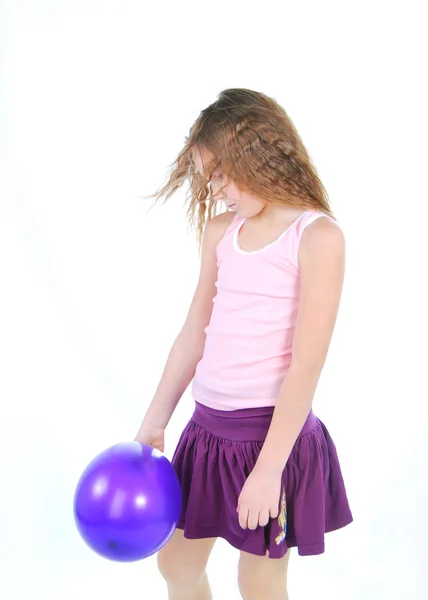 Mädchen mit einem Ballon — Stockfoto