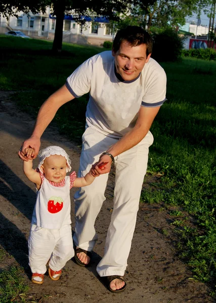 BABY AND FATHER — Stock Photo, Image