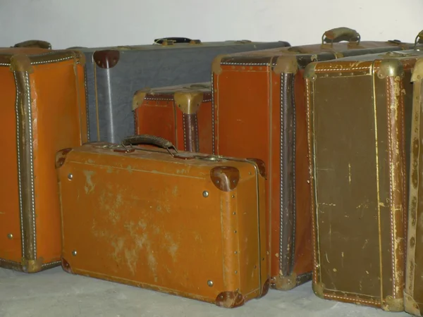 stock image Old travelling cases