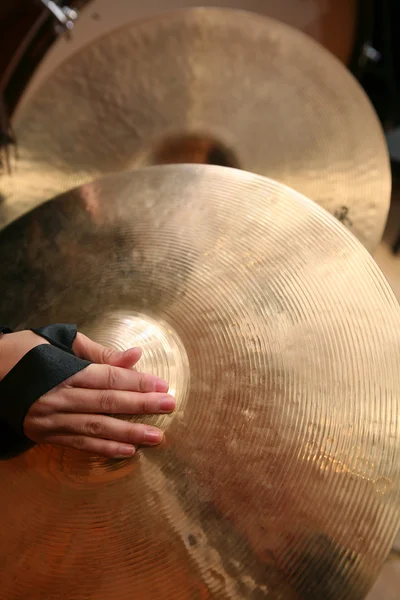 Close-up of Hand Cymbals — Stock Photo, Image