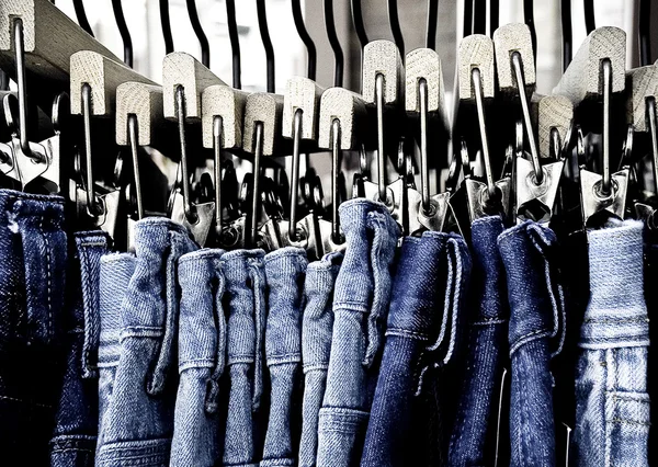 Голубые джинсы Лицензионные Стоковые Фото