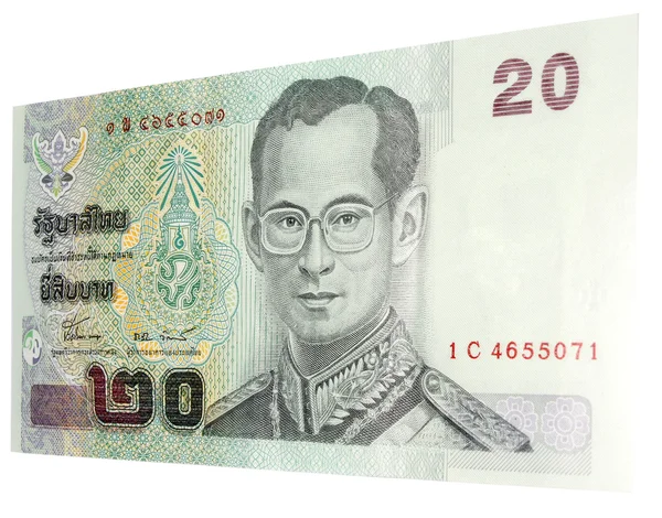 Банкнота 20 бат — стоковое фото