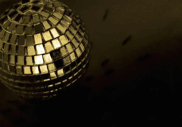 Gold black disco ball — Stock Photo, Image
