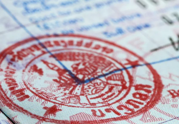 Stamp in a us passport — Stock Photo, Image