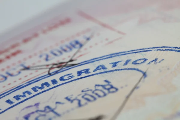 Σφραγίδα στις ΗΠΑ ένα διαβατήριο — Φωτογραφία Αρχείου