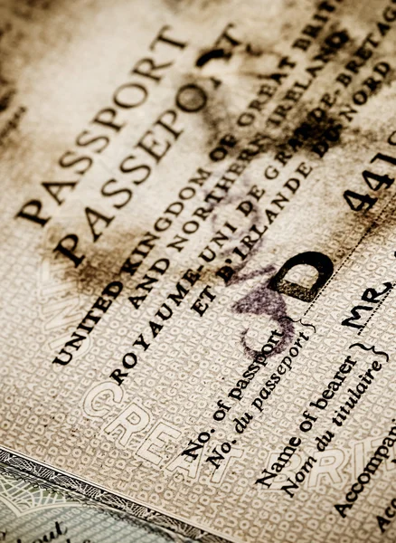 Oude paspoort — Stockfoto
