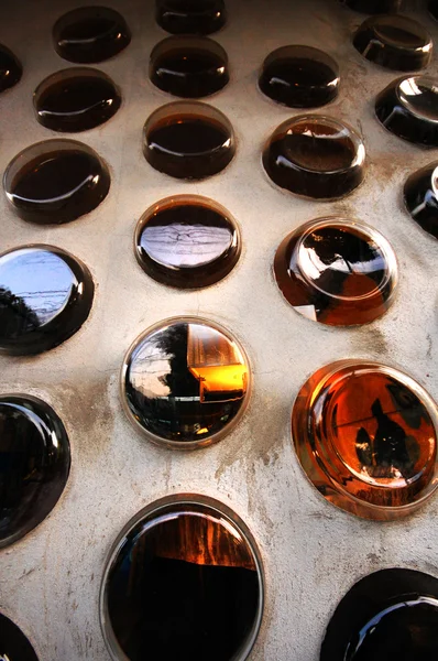 stock image Round glass winwows