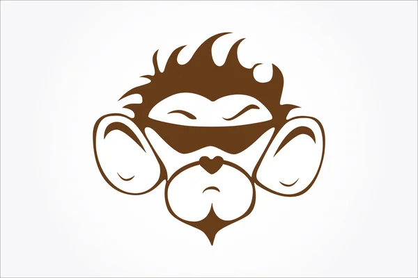 ベクトルに猿の顔 — ストックベクタ