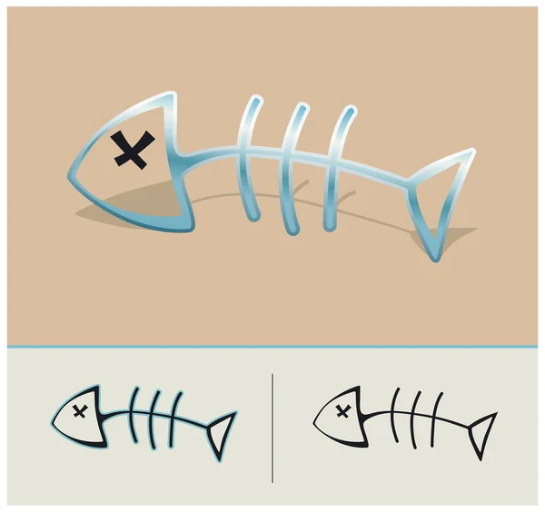 Fiskben — Stock vektor