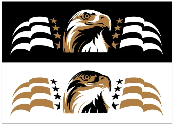 Bandera de águila — Vector de stock
