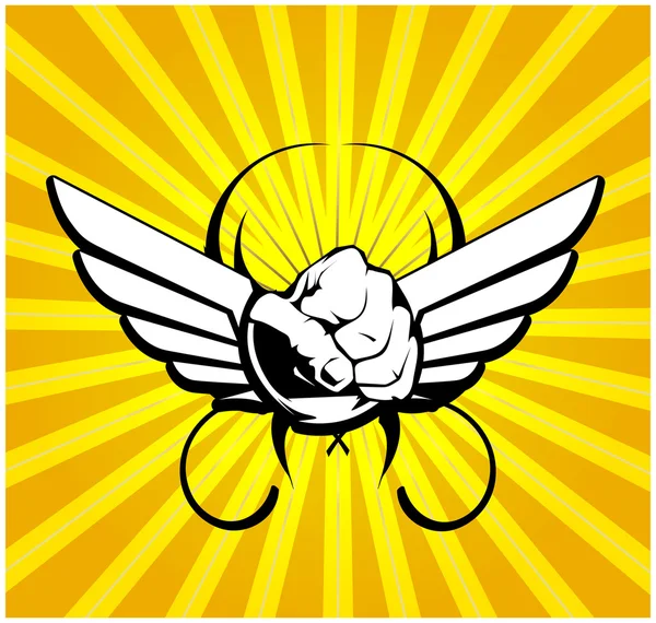 Emblème d'aile — Image vectorielle